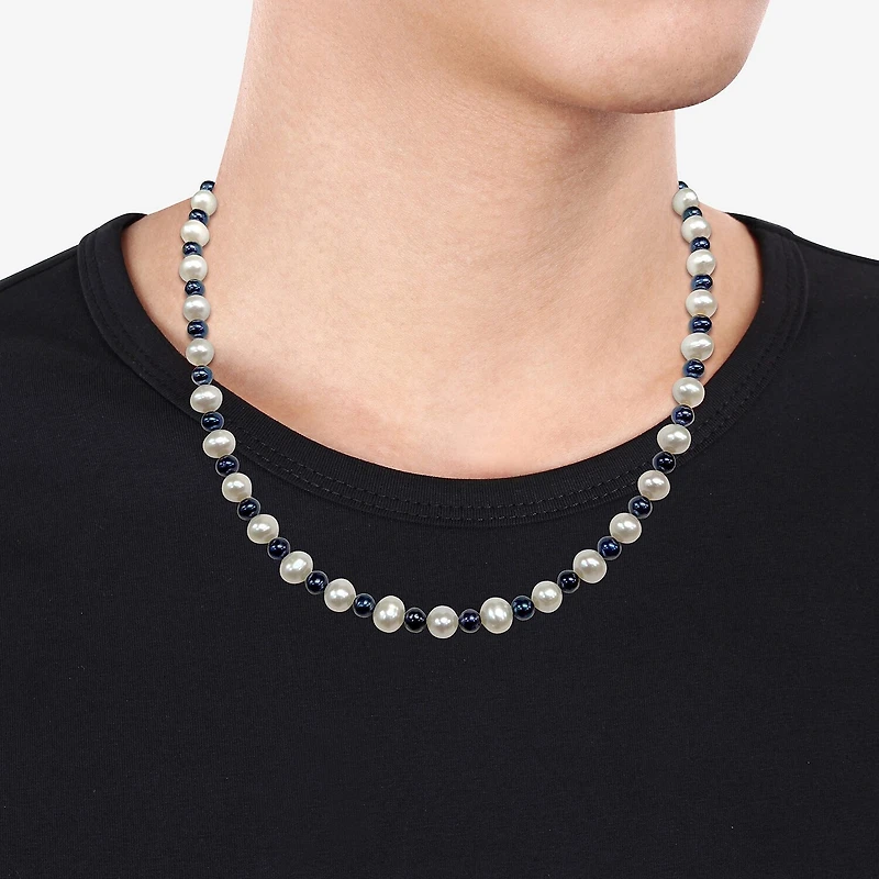 Mens Sterling Silver 20 Inch Strand Necklace