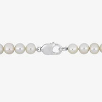 Mens Dyed Cultured Freshwater Pearl Sterling Silver Strand Bracelet