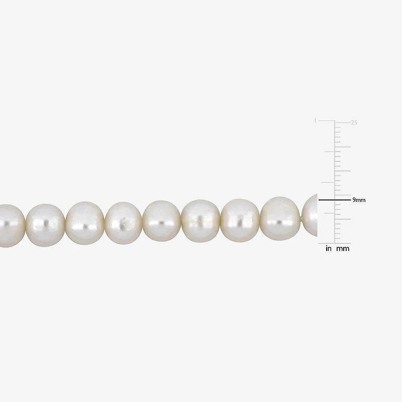 Mens Dyed Cultured Freshwater Pearl Sterling Silver Strand Bracelet