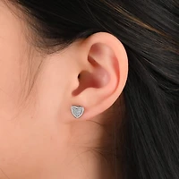 Womens Cubic Zirconia Sterling Silver Ball 3 Pair Earring Set