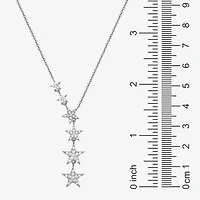 Womens Cubic Zirconia Sterling Silver 18 Inch Y Necklace
