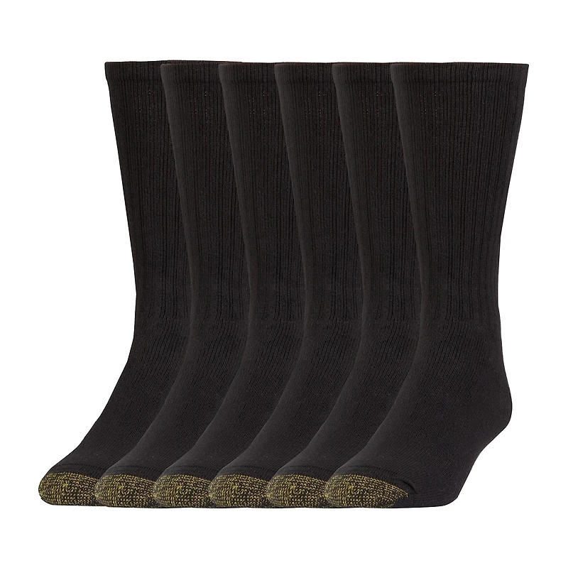 Gold Toe Harrington Mens 6 Pair Crew Socks