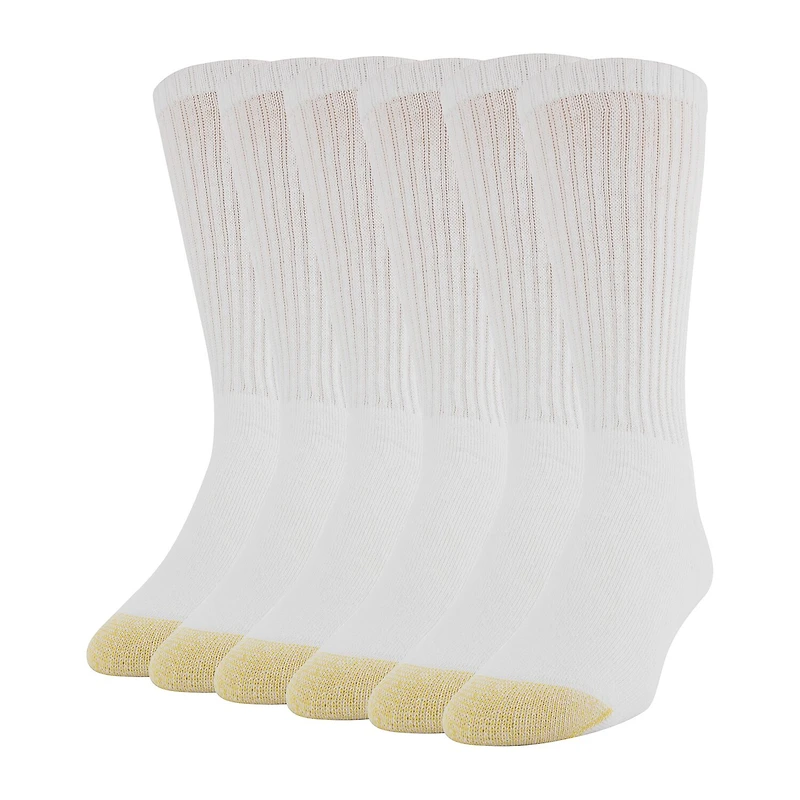 Gold Toe Harrington Mens 6 Pair Big and Tall Crew Socks