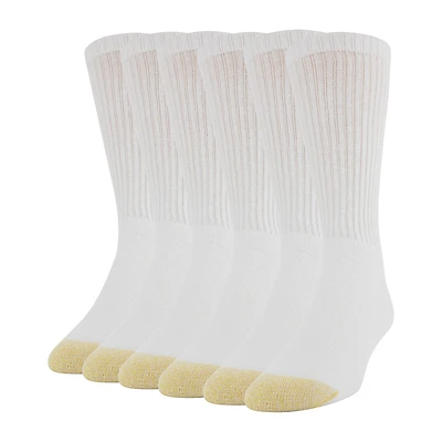 Gold Toe Harrington Mens 6 Pair Big and Tall Crew Socks