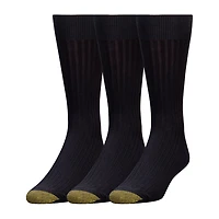 Gold Toe Canterbury Dress Mens 3 Pair Crew Socks