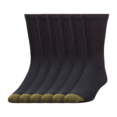 Gold Toe Athletic Sport Mens 6 Pair Crew Socks