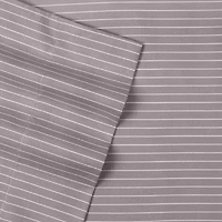 Sweet Home Collection™ Pinstripes Printed Sheet Set, Deluxe Ultra Soft, Double Brushed Microfiber with Bonus Pillowcases