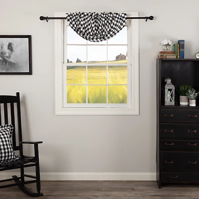 Vhc Brands Annie Check Light-Filtering Rod Pocket Single Balloon Shade