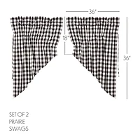 Vhc Brands Annie Check Prairie Rod Pocket Tailored Valance