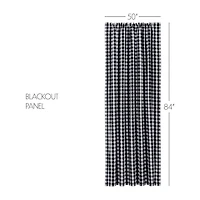 Vhc Brands Annie Check Rod Pocket Blackout Single Curtain Panel