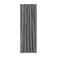 Vhc Brands Annie Check Rod Pocket Blackout Single Curtain Panel