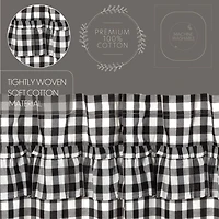 Vhc Brands Annie Check Ruffle Rod Pocket Tailored Valance