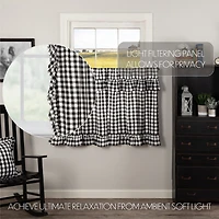 Vhc Brands Annie Check Ruffle 2-pc. Rod Pocket Window Tier