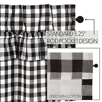 Vhc Brands Annie Check Ruffle 2-pc. Rod Pocket Window Tier