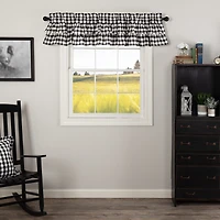 Vhc Brands Annie Check Ruffle Rod Pocket Tailored Valance