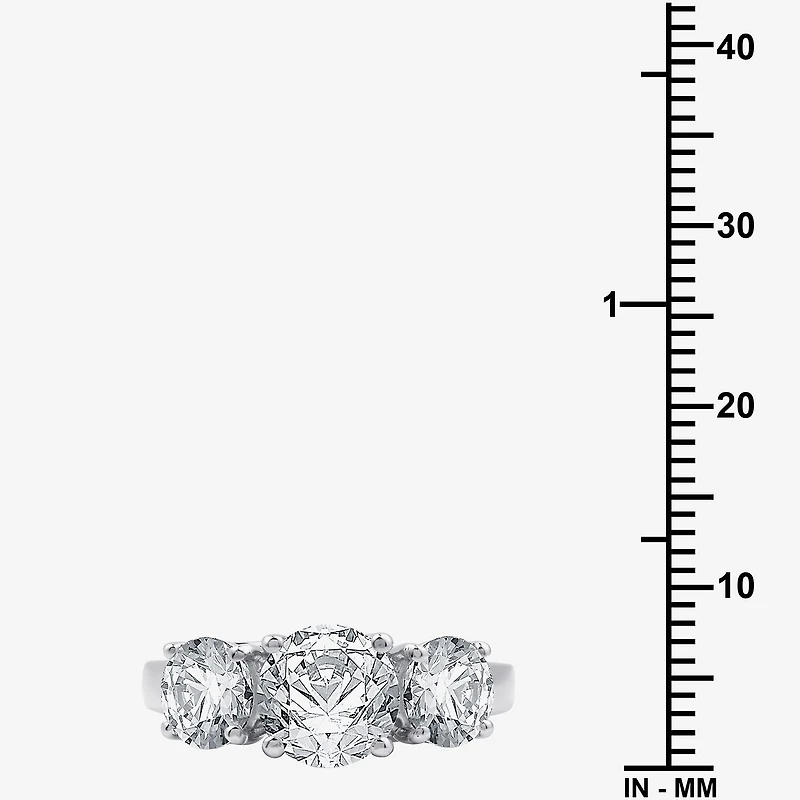 4 CT. T.W. Lab-Grown (G / SI1-SI2) Diamond Round 3-Stone Engagement Ring 14K Gold