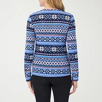 Cuddl Duds Womens Fleecewear Crew Neck Long Sleeve Thermal Shirt