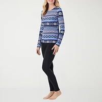 Cuddl Duds Womens Fleecewear Crew Neck Long Sleeve Thermal Shirt