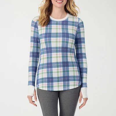 Cuddl Duds Womens Cozy Stretch Crew Neck Long Sleeve Thermal Shirt