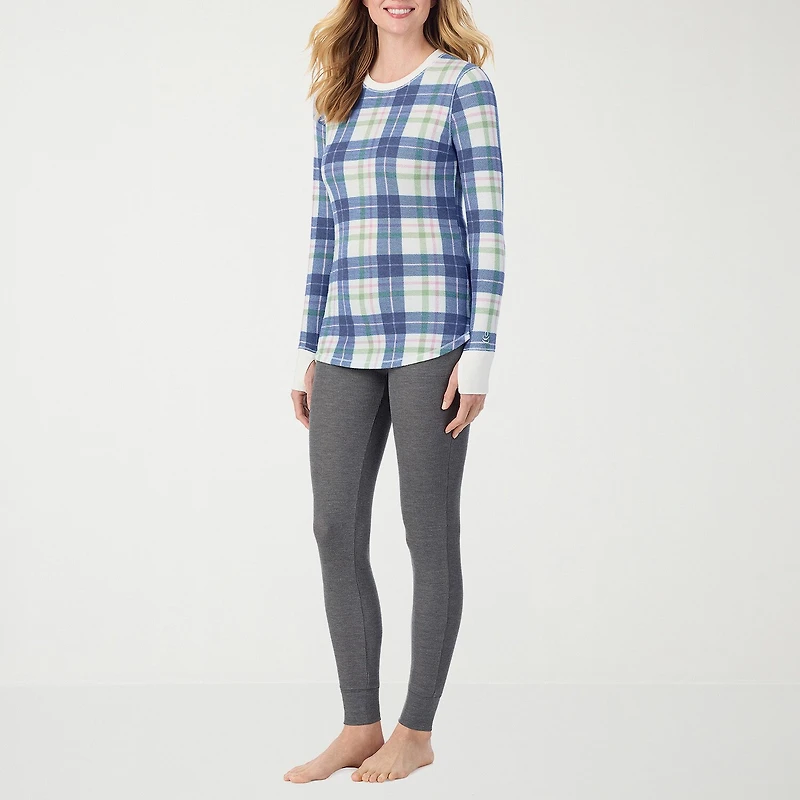 Cuddl Duds Womens Cozy Stretch Crew Neck Long Sleeve Thermal Shirt