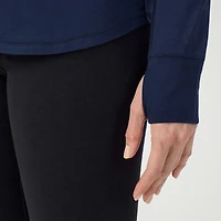 Cuddl Duds Womens Cottonwear Scoop Neck Long Sleeve Thermal Shirt