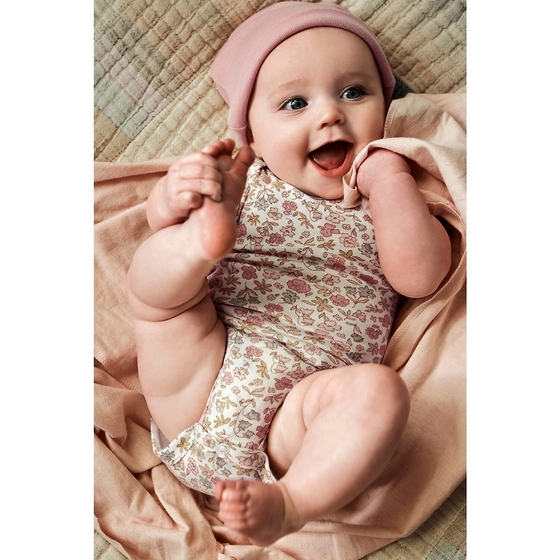 Carter's Baby Girls Round Neck Short Sleeve Rib 5-pc. Bodysuit