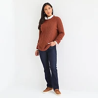 St. John's Bay Womens Crew Neck Long Sleeve Pullover Sweater