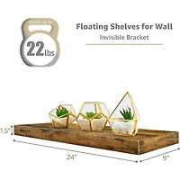 Sorbus 24" Rectangle 3-Shelf with Baskets