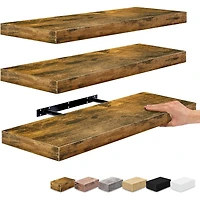 Sorbus 24" Rectangle 3-Shelf with Baskets