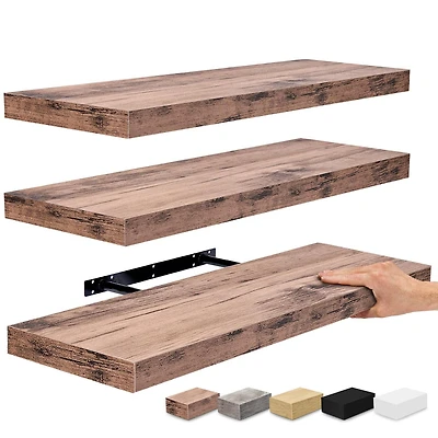 Sorbus 24" Rectangle 3-Shelf with Baskets