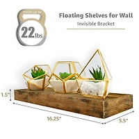 Sorbus 16" Floating 3-Shelf with Baskets