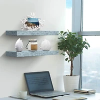 Sorbus 16" Floating 2-Shelf with Baskets