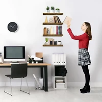 Sorbus 16" Floating 4-Shelf with Baskets
