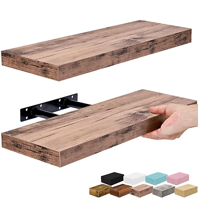 Sorbus 16" Floating 2-Shelf with Baskets