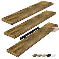 Sorbus 47" Floating 2-Shelf with Baskets