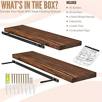 Sorbus 24" Solid Wood 2-Shelf with Baskets
