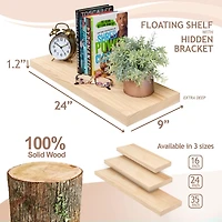 Sorbus 24" Solid Wood 2-Shelf with Baskets