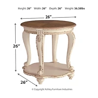 Signature Design by Ashley Realyn 26" Round End Table