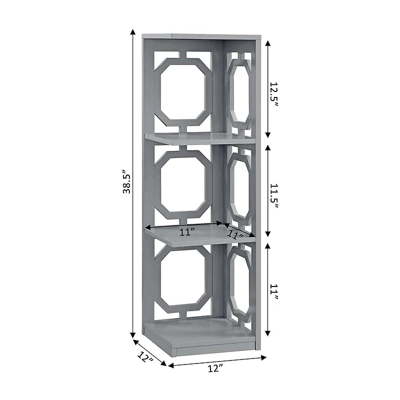 Convenience Concepts Omega Office + Library Collection 3-Shelf Bookcase