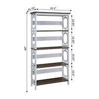 Convenience Concepts Omega Office + Library Collection 5-Shelf Bookcase