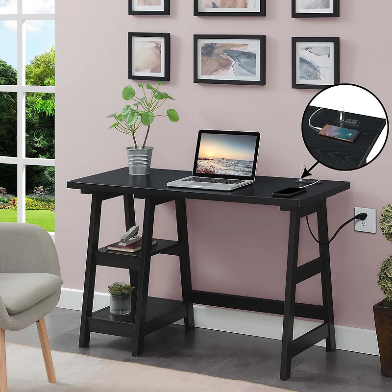 Convenience Concepts Designs2go Office And Library Collection Writing Desk