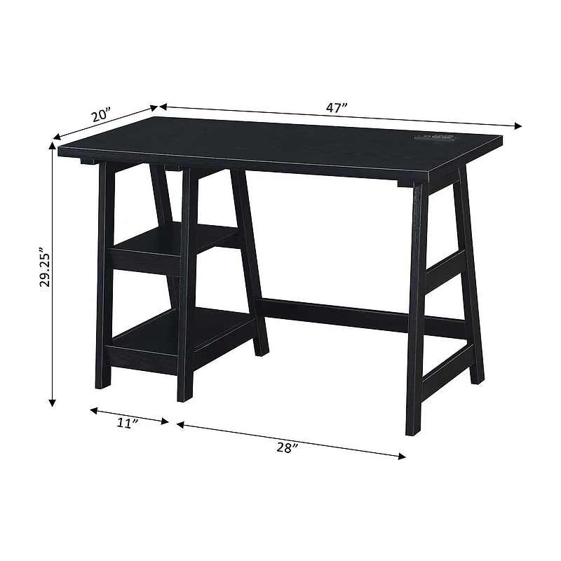 Convenience Concepts Designs2go Office And Library Collection Writing Desk