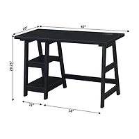 Convenience Concepts Designs2go Office And Library Collection Writing Desk