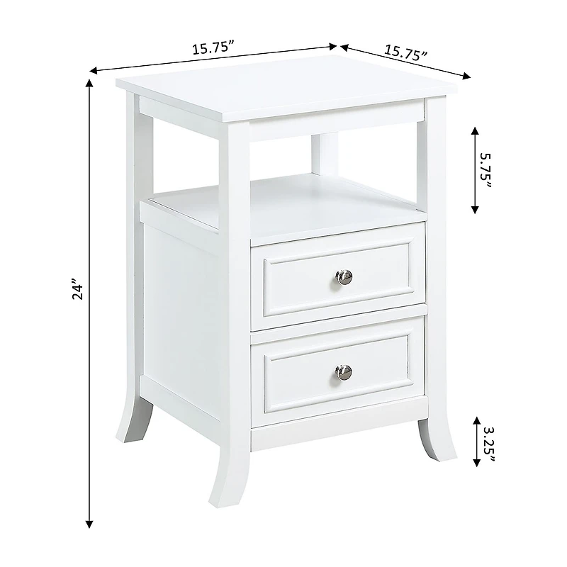 Melbourne 2-Drawer Storage End Table