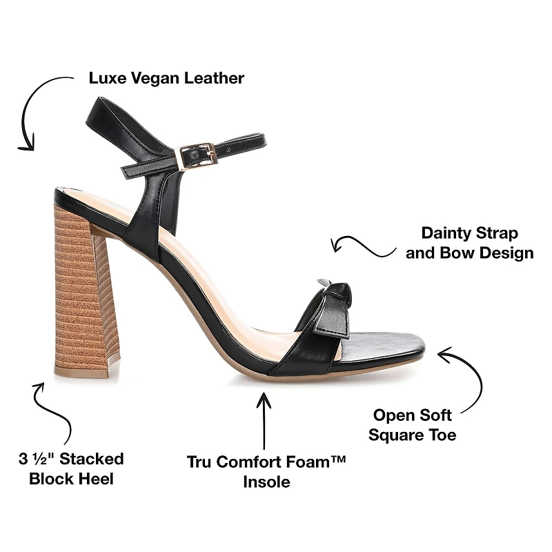 Journee Collection Dianne Womens Round Open Toe Stacked Heel Pumps