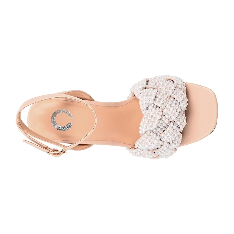 Journee Collection Dua Womens Round Open Toe Block Heel Pumps