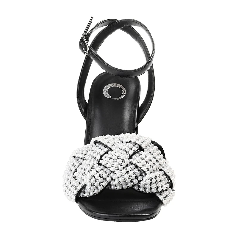 Journee Collection Dua Womens Round Open Toe Block Heel Pumps