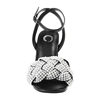 Journee Collection Dua Womens Round Open Toe Block Heel Pumps