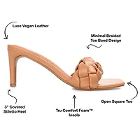 Journee Collection Hattie Womens Round Open Toe Stiletto Heel Pumps