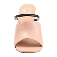 Journee Collection Heiddy Womens Round Open Toe Block Heel Pumps